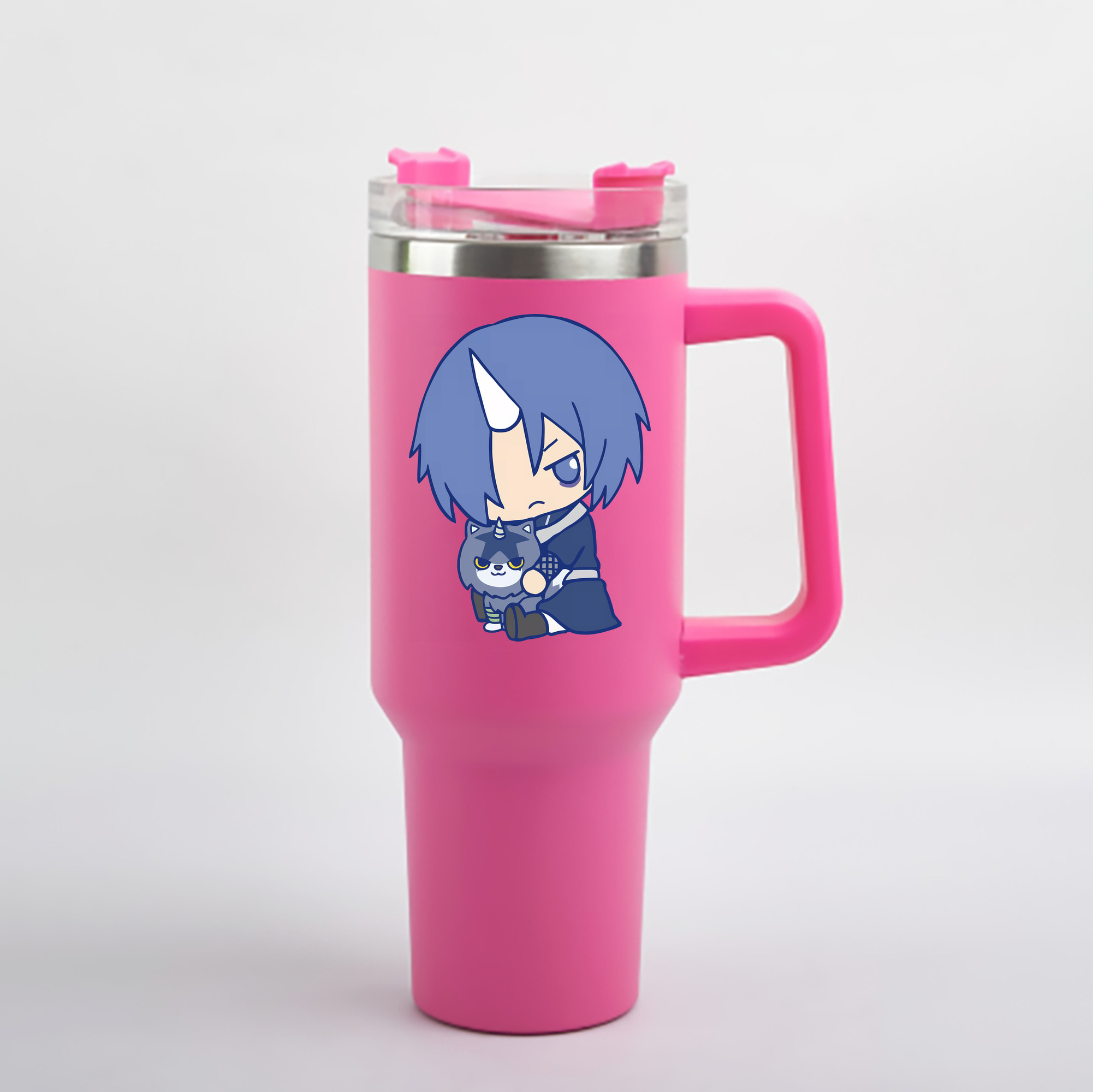 （画像用） 転スラ Regarding Reincarnated to Slime 1200mL車用タンブラー - クリスタルステッカー（プラスチックストロー付き）